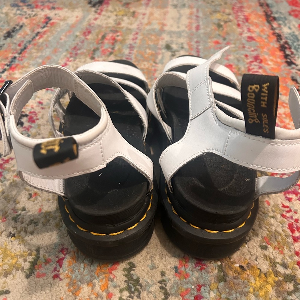 White Dr. Martens Blaire Sandals - Picture 3 of 5